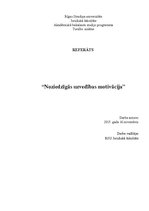 Referāts 'Noziedzīgas uzvedības motivācija', 1.