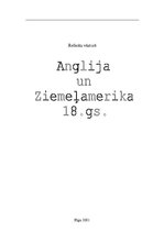 Referāts 'Anglija un Ziemeļamerika 18.gadsimtā', 1.