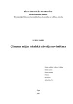 Referāts 'Ģimenes mājas tehniskā stāvokļa novērtēšana', 1.