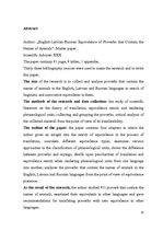 Diplomdarbs 'English-Latvian-Russian Equivalence of Proverbs that Contain the Names of Animal', 4.