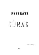 Referāts 'Sūnas', 1.