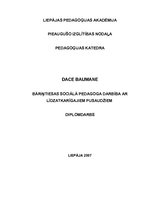 Diplomdarbs 'Bāriņtiesas sociālā pedagoga darbība ar līdzatkarīgajiem pusaudžiem', 1.