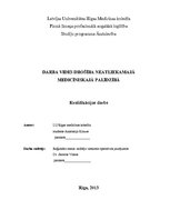 Referāts 'Darba vides drošība neatliekamajā medicīniskajā palīdzībā', 1.