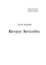 Referāts 'Eiropas Savienība', 1.