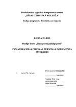 Referāts 'Dokumemtu izstrāde fiziskai personai', 1.