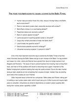 Konspekts 'The Most Important Economic Issues Covered by the Baltic Times', 1.