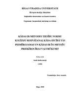 Konspekts 'Metodes tiesību normu kolīziju risināšanai', 1.