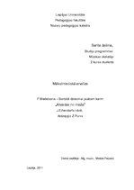 Referāts 'Mākslinieciskā analīze F.Medelsona - Bartoldi dziesmai jauktam korim "Atvadas no', 1.