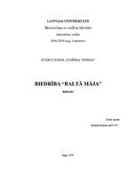 Konspekts 'Biedrība "Baltā māja"', 1.