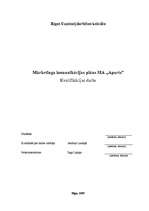 Referāts 'Mārketinga komunikācijas plāns SIA "APARTS"', 1.