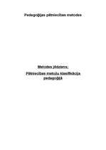 Konspekts 'Pētniecības metožu klasifikācija pedagoģijā', 1.