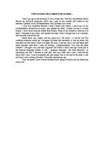 Eseja 'I Felt so Excited when I Looked at the Envelope', 2.