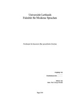 Referāts 'Ferdinand de Saussure: Das sprachliche Zeichen', 1.