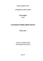 Referāts 'Kulinārais tūrisms lībiešu krastā', 1.