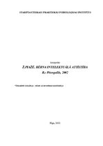 Referāts 'Ž.Piažē "Bērna intelektuālā attīstība"', 1.