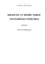 Referāts 'Ieradumu un tiesību normu savstarpējās attiecības', 1.