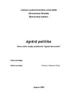 Referāts 'Agrārā politika', 1.