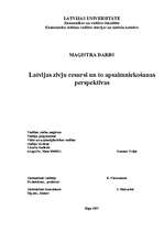 Referāts 'Latvijas zivju resursi un to apsaimniekošanas perspektīvas', 1.
