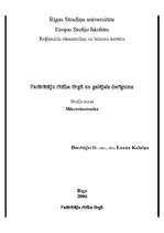 Referāts 'Patērētāju rīcība tirgū un galējais derīgums', 1.