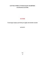 Referāts 'Fizioterapijas iespējas sportistiem pēc augšējo ekstremitāšu traumām', 1.