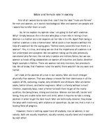 Eseja 'Male and Female Role in Society', 2.