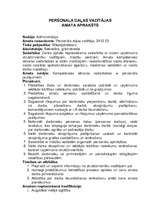 Paraugs 'Personāldaļas vadītāja amata apraksts', 1.