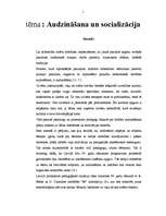 Referāts 'Audzināšana un socializācija', 1.