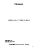 Referāts 'Giordano Case Study Analysis', 1.