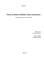 Referāts 'Ūdens kvalitātes atbilstība ūdens standartiem', 1.