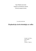 Paraugs 'Ekspluatācijas darba tehnoloģija un vadība', 1.