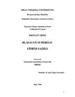 Referāts 'Id, ego un superego līmeņi saziņā', 1.