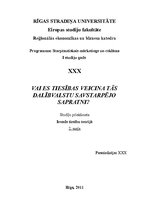 Eseja 'Vai ES tiesības veicina tās dalībvalstu savstarpējo sapratni?', 1.