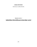 Konspekts 'Sabiedrības informētība par atstarotāju nozīmi', 1.