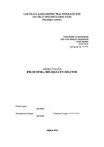 Referāts 'Filosofija, reliģija un zinātne', 1.