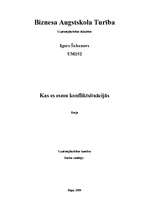 Eseja 'Kas es esmu konfliktsituācijās', 1.