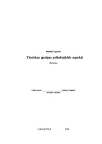 Referāts 'Tiesiskas apziņas psiholoģiskie aspekti', 1.