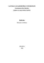 Referāts 'Kartupeļu audzēšana', 1.