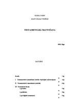 Referāts 'Testamentārā mantošana', 1.