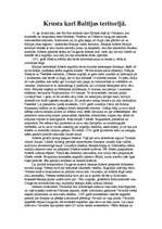 Eseja 'Krusta kari Baltijas teritorijā', 1.