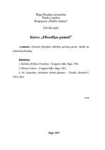 Eseja 'Antīkā un viduslaiku filosofija', 1.