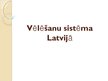 Prezentācija 'Vēlēšanu sistēma Latvijā', 1.