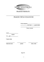 Prakses atskaite 'Prakse a/s "Parex banka" un a/s "BTB"', 1.