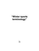 Konspekts 'Winter Sports Terminology', 1.