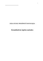 Eseja 'Kvantitatīvās izpētes metodes', 1.
