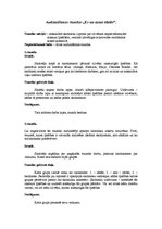 Paraugs 'Audzināšanas stundas plāns', 1.