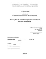 Referāts 'Biznesa plāns, tā sastādīšanas principi, struktūra un izstrādes organizācija', 1.