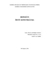 Referāts 'Žestu komunikācija', 1.