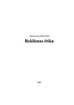 Referāts 'Reklāmas ētika', 1.