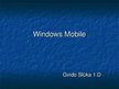 Prezentācija 'Operetājsistēma "Windows Mobile"', 1.