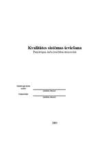 Referāts 'Kvalitātes sistēmas ieviešana', 1.